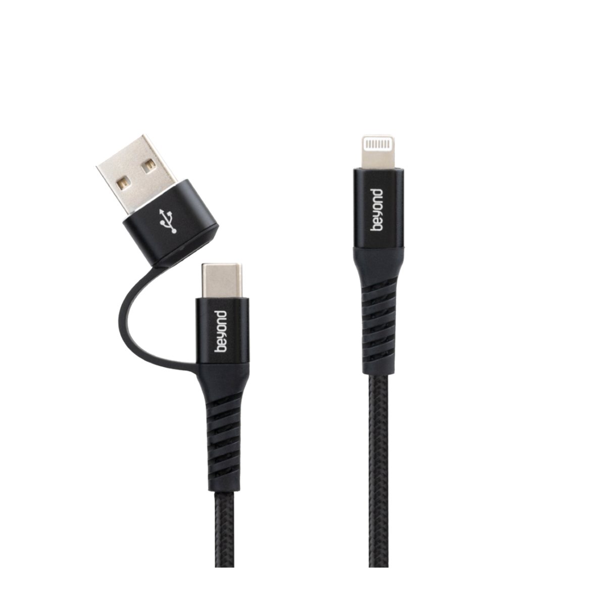 کابل تایپ سی و USB به لایتنینگ بیاند مدل BCUL-551 طول 1 متر کابل تایپ سی و USB به لایتنینگ بیاند مدل BCUL-551 طول 1 متر