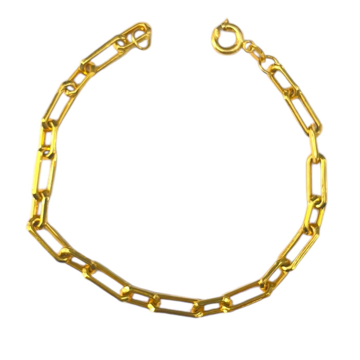 دستبند طلا زنانه طرح زنجیری ساده سایز متوسط دستبند طلا زنانه طرح زنجیری ساده سایز متوسط