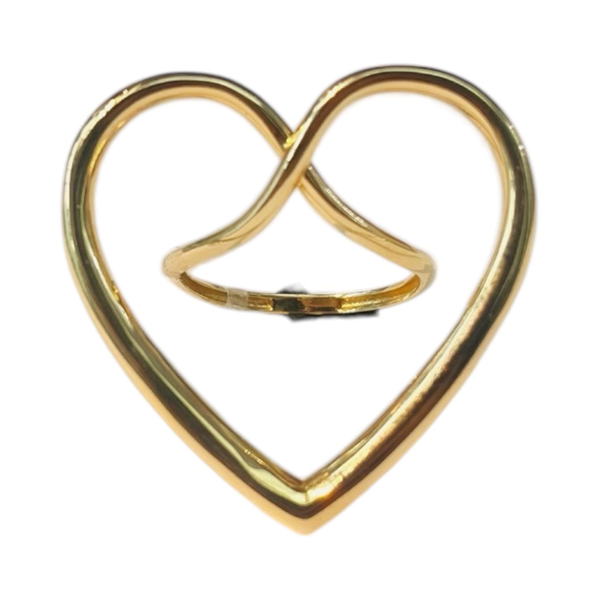 انگشتر طلا 18 عیار زنانه طرح قلب بزرگ سایز 54 انگشتر طلا 18 عیار زنانه طرح قلب بزرگ سایز 54