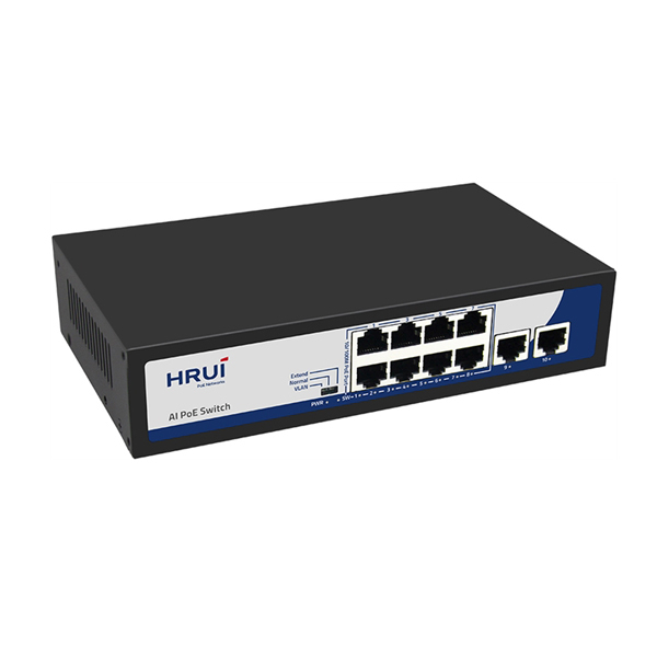 سوئیچ 8 پورت POE اچ آر یو آی HR900-AF-82N سوئیچ 8 پورت POE اچ آر یو آی HR900-AF-82N