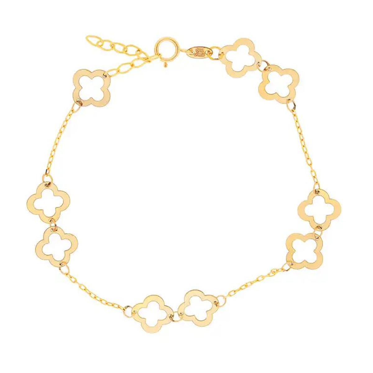 دستبند طلا زنانه طرح ونکلیف تو خالی پولکی قو طلایی کد B051696-1.54 دستبند طلا زنانه طرح ونکلیف تو خالی پولکی قو طلایی کد B051696-1.54