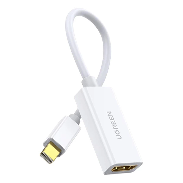 کابل Mini DisplayPort به HDMI یوگرین مدل MD112-10460 1080-سفید کابل Mini DisplayPort به HDMI یوگرین مدل MD112-10460 1080-سفید