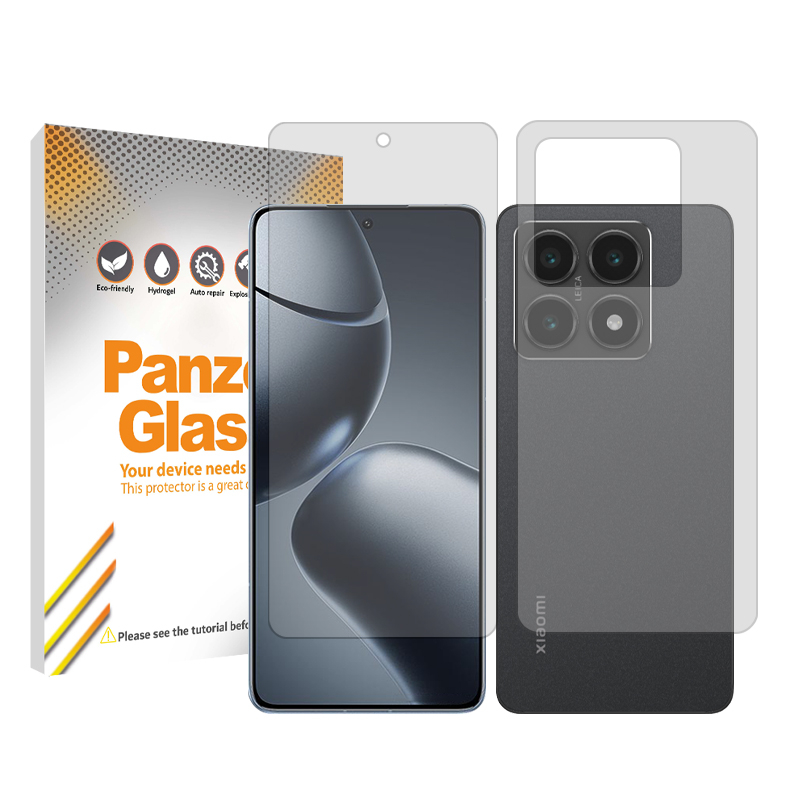 محافظ صفحه نمایش شفاف پنزر گلس مدل Resistant مناسب برای گوشی موبایل شیائومی 14T به همراه محافظ پشت گوشی