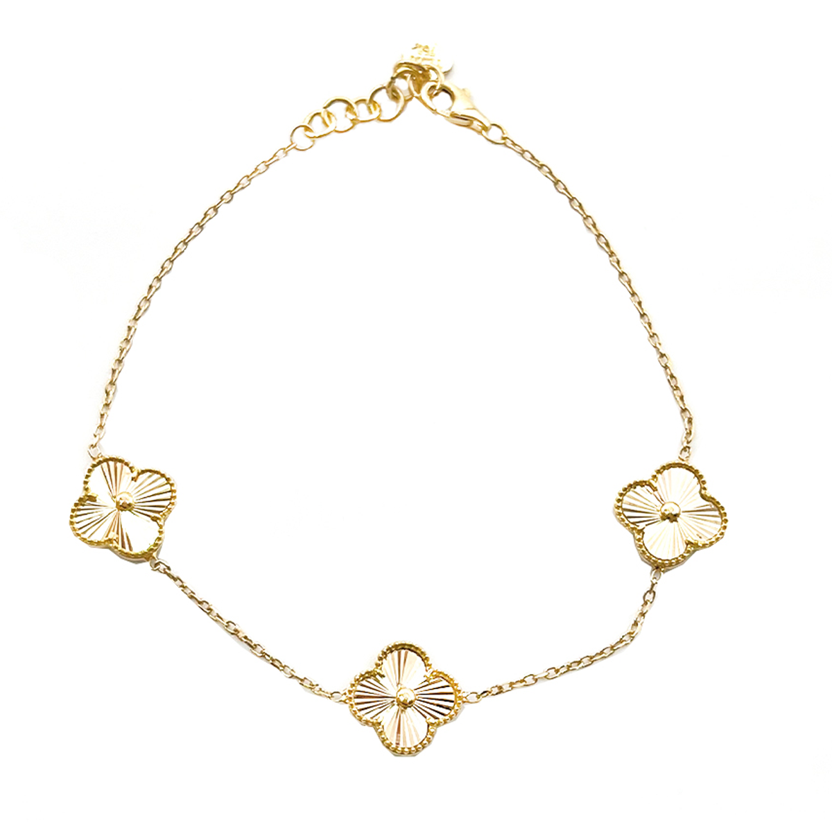 دستبند طلا زنانه طرح ونکلیف تراش هماتیت گلد کد 132375 دستبند طلا زنانه طرح ونکلیف تراش هماتیت گلد کد 132375