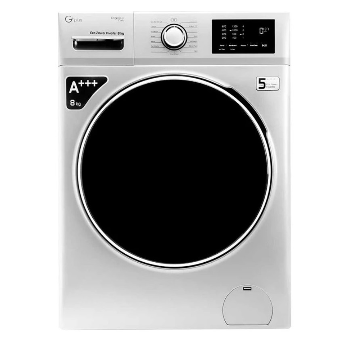 ماشین لباسشویی جی پلاس 8 کیلویی مدل GWM-M822BS-IND ماشین لباسشویی جی پلاس 8 کیلویی مدل GWM-M822BS-IND