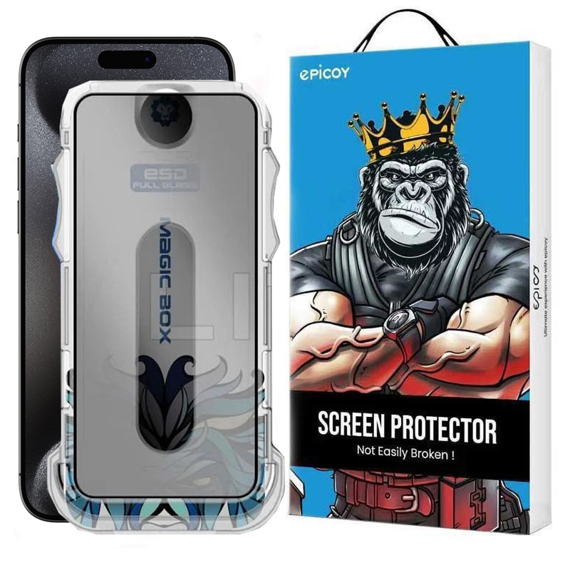 محافظ صفحه نمایش حریم شخصی اپیکوی مدل Lion Privacy Easy Install مناسب برای گوشی موبایل اپل iPhone 15 Pro  به همراه کیت نصب محافظ صفحه نمایش حریم شخصی اپیکوی مدل Lion Privacy Easy Install مناسب برای گوشی موبایل اپل iPhone 15 Pro  به همراه کیت نصب