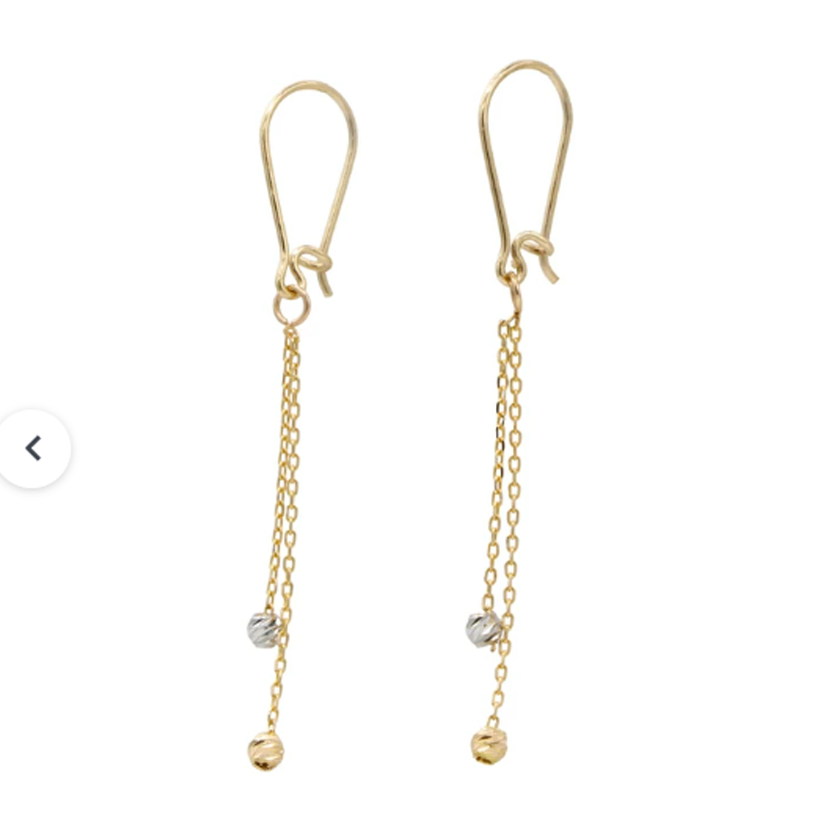 گوشواره طلا زنانه طرح البرنادو قو طلایی کد E007128-1.20 گوشواره طلا زنانه طرح البرنادو قو طلایی کد E007128-1.20