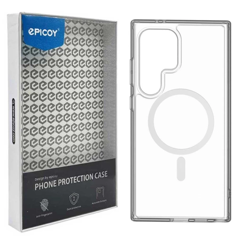 کاور گوشی سامسونگ Galaxy S25 Ultra اپیکوی مدل Transparent Magsafe-خاکستری کاور گوشی سامسونگ Galaxy S25 Ultra اپیکوی مدل Transparent Magsafe-خاکستری