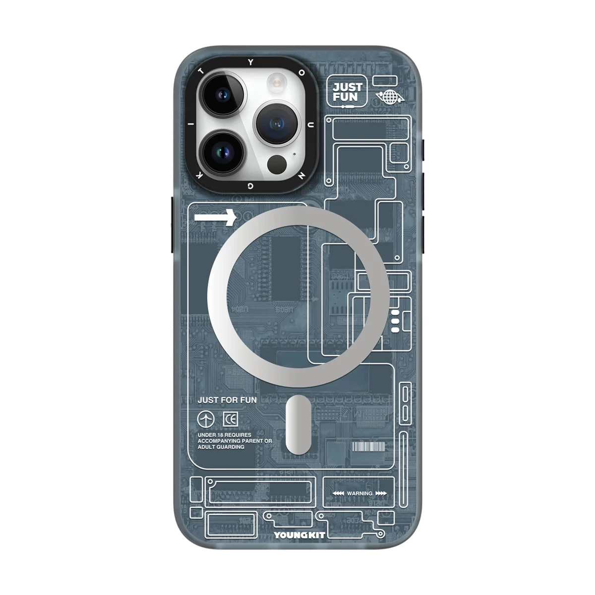 کاور گوشی اپل iPhone 16 Pro Max یانگ کیت مدل Technology Magnetic 020-آبی کاور گوشی اپل iPhone 16 Pro Max یانگ کیت مدل Technology Magnetic 020-آبی