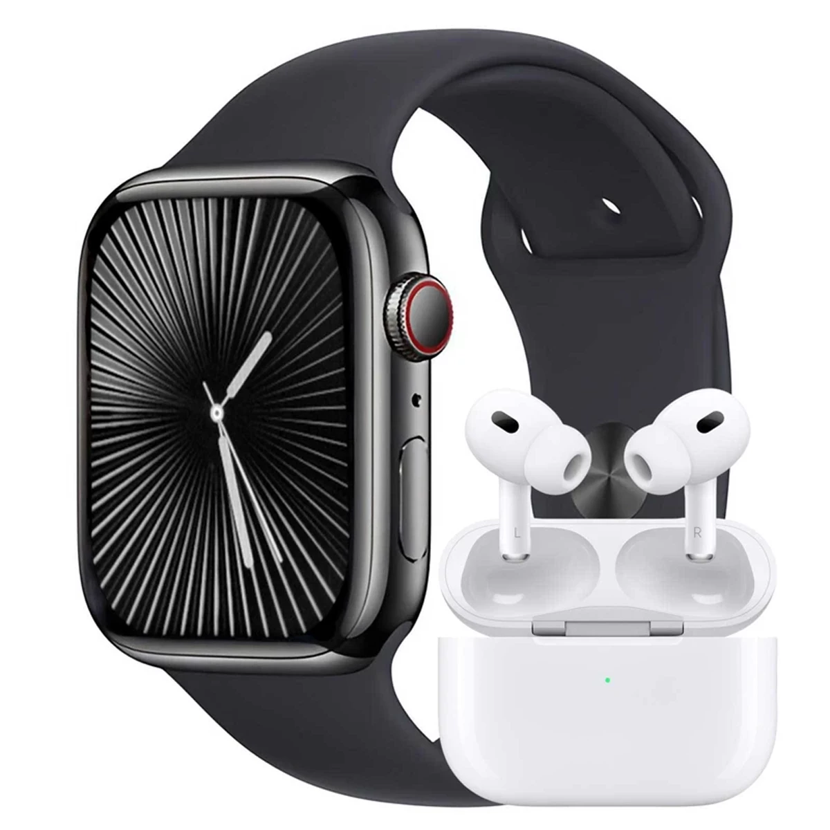 ساعت هوشمند ورنا مدل W46 max به همراه هندزفری بلوتوثی مدل airpod pro-بدنه نقره ای بند نقره ای  ساعت هوشمند ورنا مدل W46 max به همراه هندزفری بلوتوثی مدل airpod pro-بدنه نقره ای بند نقره ای