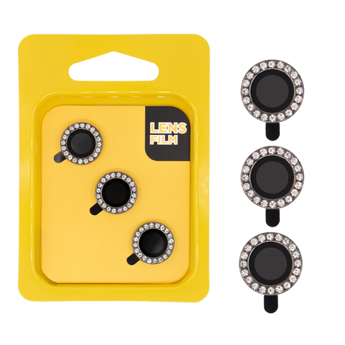 محافظ لنز دوربین گوشی سامسونگ Galaxy A16 کمرا فیلم مدل رینگی نگین دار-مشکی محافظ لنز دوربین گوشی سامسونگ Galaxy A16 کمرا فیلم مدل رینگی نگین دار-مشکی