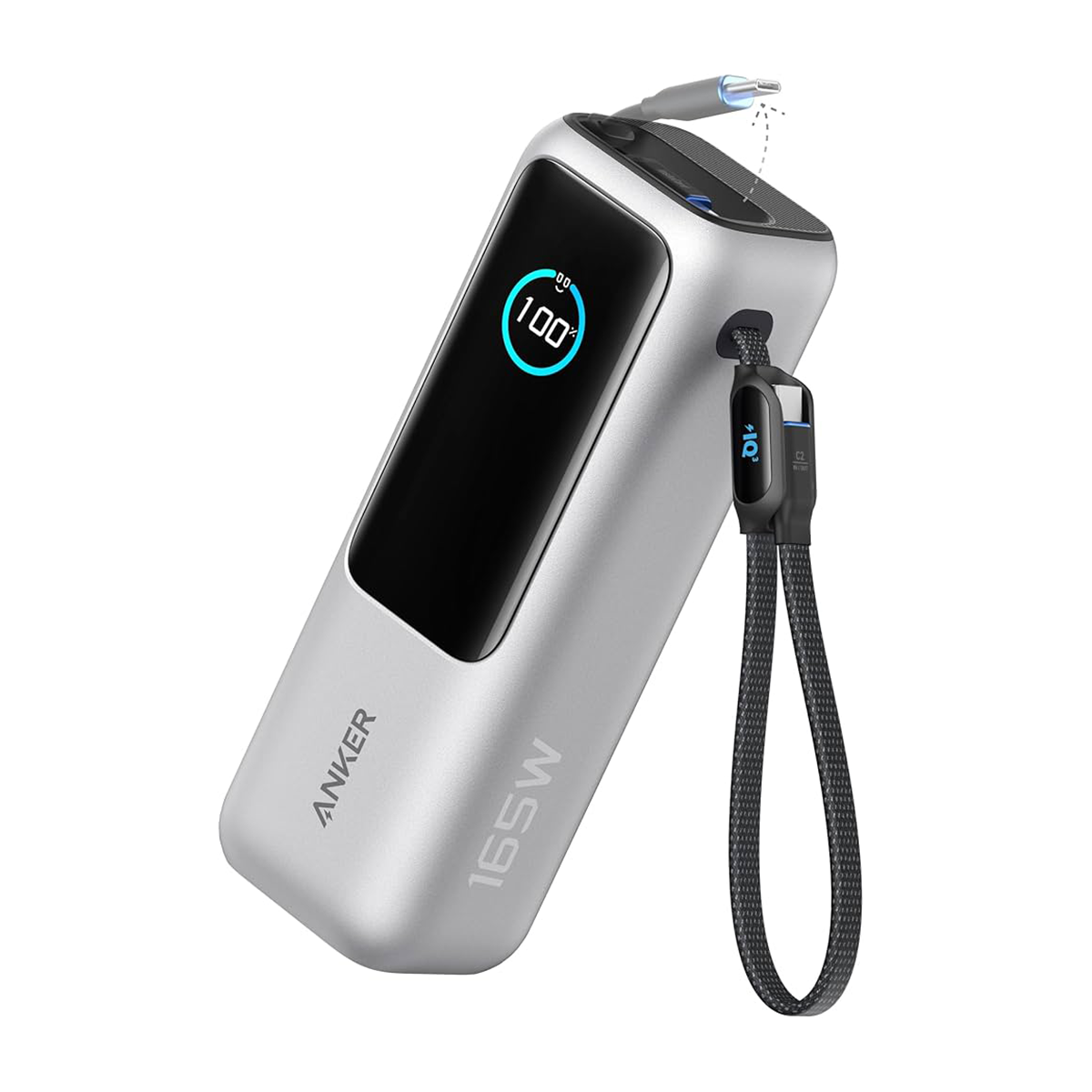 پاوربانک انکر مدل A1695 ظرفیت 25000 میلی آمپر ساعت توان 165 وات-نقره‌ای
