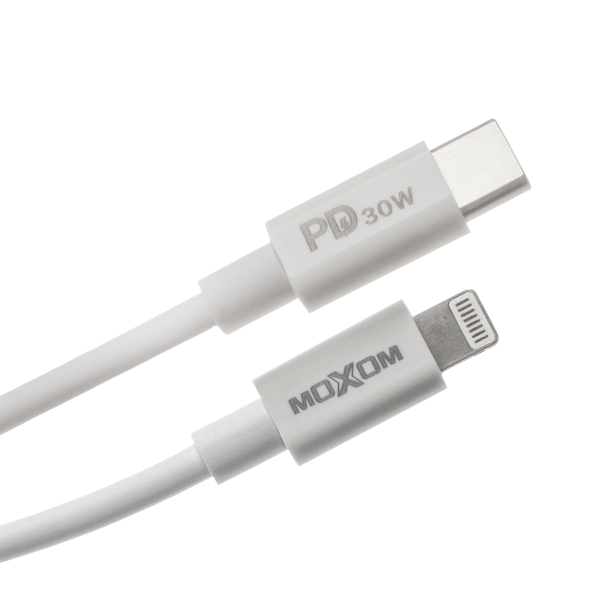 کابل تایپ سی به لایتنینگ موکسوم مدل MX-CB113 طول 1 متر-سفید کابل تایپ سی به لایتنینگ موکسوم مدل MX-CB113 طول 1 متر-سفید