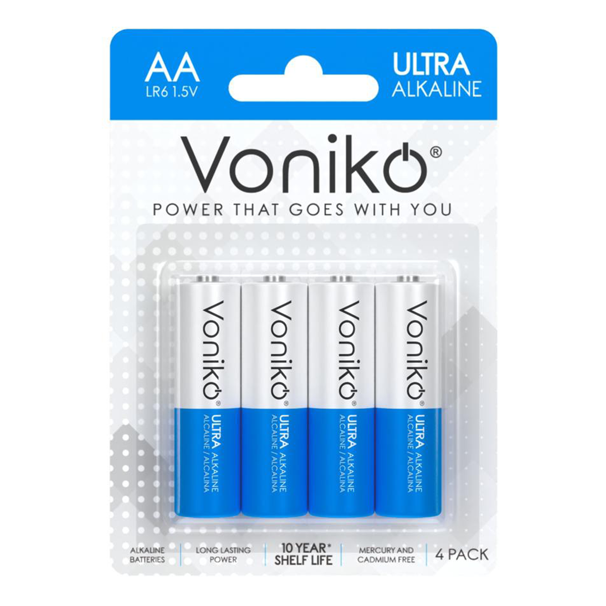 باتری قلمی ونیکو مدل LR6 بسته 4 عددی باتری قلمی ونیکو مدل LR6 بسته 4 عددی