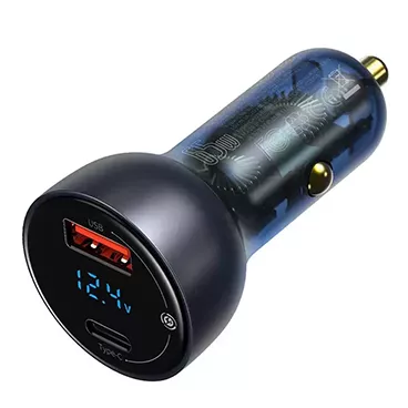 شارژر فندکی باسئوس مدل Baseus Particular Digital Display QC+PPS TZCCKX به همراه کابل دو سر تایپ سی-خاکستری شارژر فندکی باسئوس مدل Baseus Particular Digital Display QC+PPS TZCCKX به همراه کابل دو سر تایپ سی-خاکستری