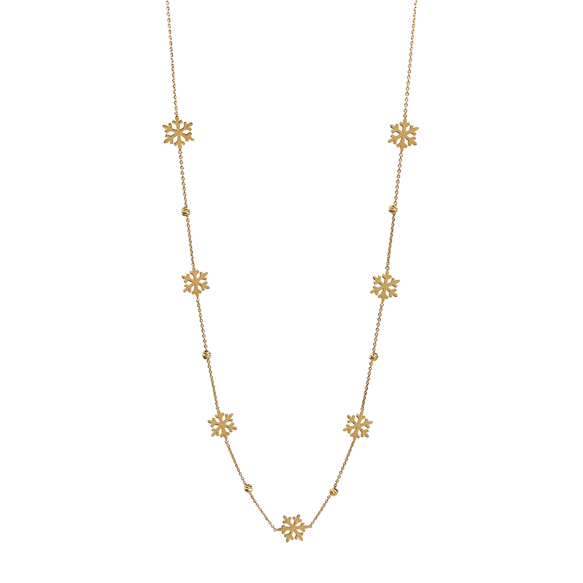 گردنبند طلا زنانه طرح گوله برف کریسمس قو طلایی کد N012685-1.70 گردنبند طلا زنانه طرح گوله برف کریسمس قو طلایی کد N012685-1.70