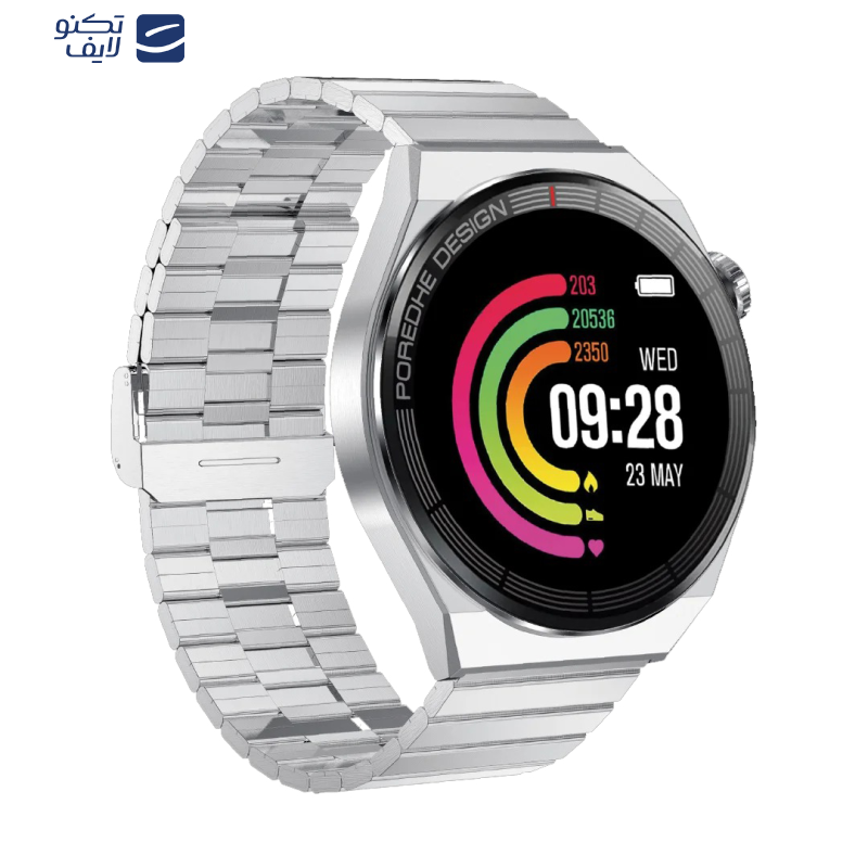 ساعت هوشمند پاوا مدل Elegance شمارنده ضربان قلب، گام شمار، نمایش اعلان، بند فلزی  ساعت هوشمند پاوا مدل Elegance شمارنده ضربان قلب، گام شمار، نمایش اعلان، بند فلزی