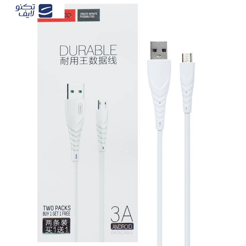 کابل تبدیل USB به microUSB ترانیو مدل S10-v طول 1.2 متر کابل تبدیل USB به microUSB ترانیو مدل S10-v طول 1.2 متر