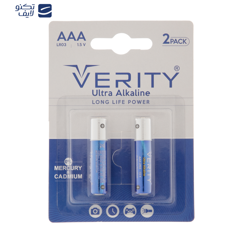 باتری نیم قلمی وریتی مدل LR03-U Ultra Alkaline بسته دو عددی باتری نیم قلمی وریتی مدل LR03-U Ultra Alkaline بسته دو عددی