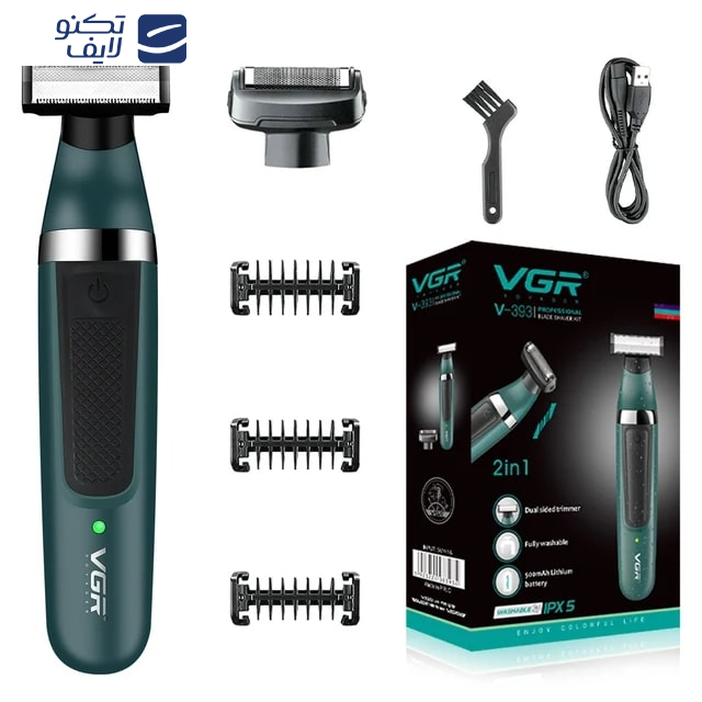 ست ماشین اصلاح موی صورت و بدن وی جی ار مدل 393، اصلاح به صورت فویلی، ضد آب، ضد حساسیت، تکنولوژی اصلاح به صورت برش مستقیم، مدت زمان شارژ 90 دقیقه و مدت زمان استفاده پس از شارژ 90 دقیقه ست ماشین اصلاح موی صورت و بدن وی جی ار مدل 393، اصلاح به صورت فویلی، ضد آب، ضد حساسیت، تکنولوژی اصلاح به صورت برش مستقیم، مدت زمان شارژ 90 دقیقه و مدت زمان استفاده پس از شارژ 90 دقیقه