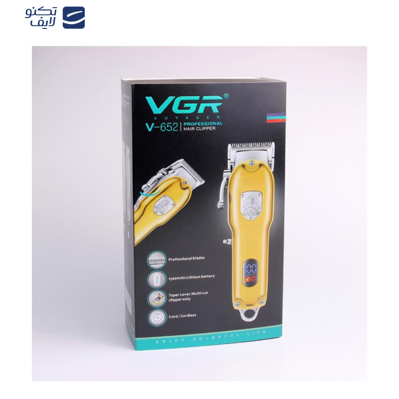 ماشین اصلاح موی سر و صورت وی جی ار مدل V-652 ماشین اصلاح موی سر و صورت وی جی ار مدل V-652