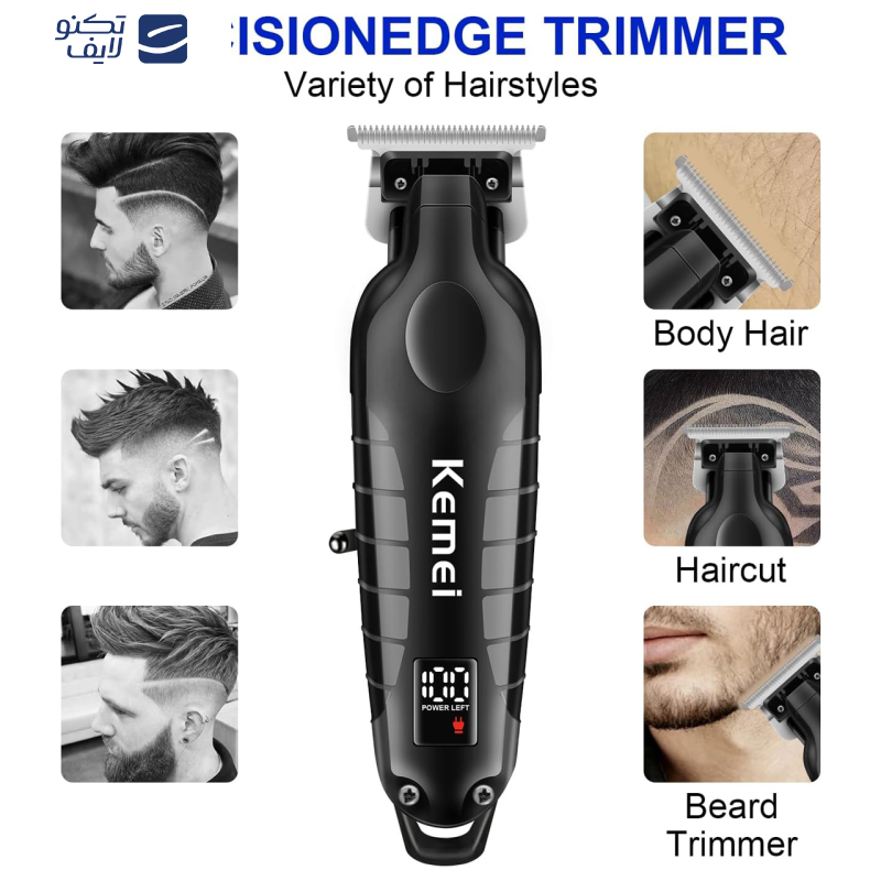 ماشین اصلاح موی سر و صورت کیمی مدل km-2293، اصلاح به صورت خط زن، منبع انرژی باتری، تکنولوژی اصلاح به صورت برش مستقیم، به همراه آداپتور 5 ولت، کابل شارژ USB، سه عدد شانه، بدون صدا ماشین اصلاح موی سر و صورت کیمی مدل km-2293، اصلاح به صورت خط زن، منبع انرژی باتری، تکنولوژی اصلاح به صورت برش مستقیم، به همراه آداپتور 5 ولت، کابل شارژ USB، سه عدد شانه، بدون صدا