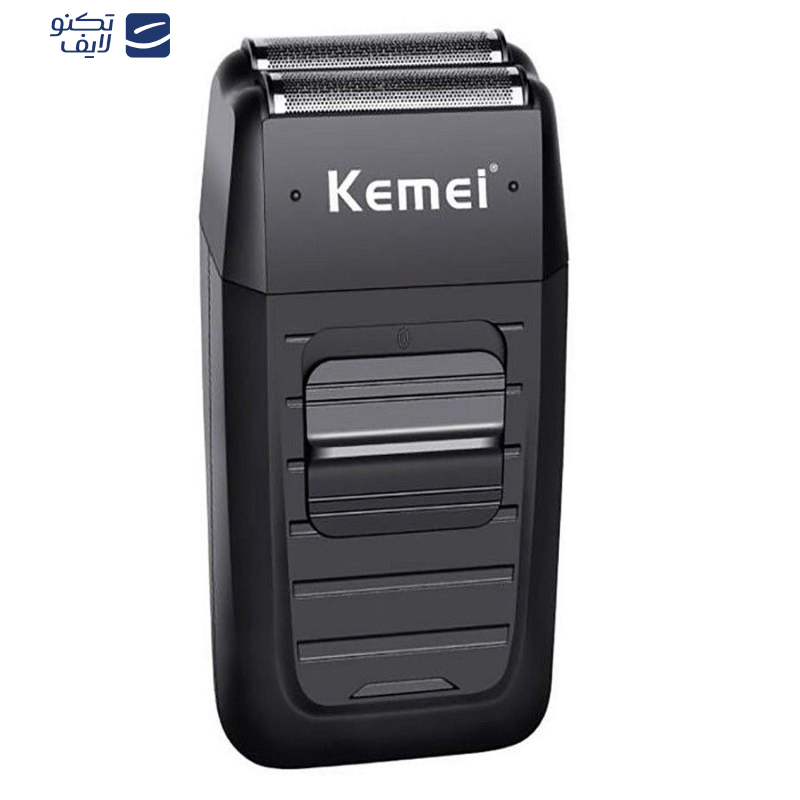 ماشین اصلاح موی سر و صورت شارژی کیمی مدل KM-1102، اصلاح به صورت برش مستقیم، استفاده به صورت خشک و مرطوب، طراحی ارگونومیک، منبع انرژی با باتری قابل شارژ، تکنولوژی اصلاح به صورت صفر زن و خط زن