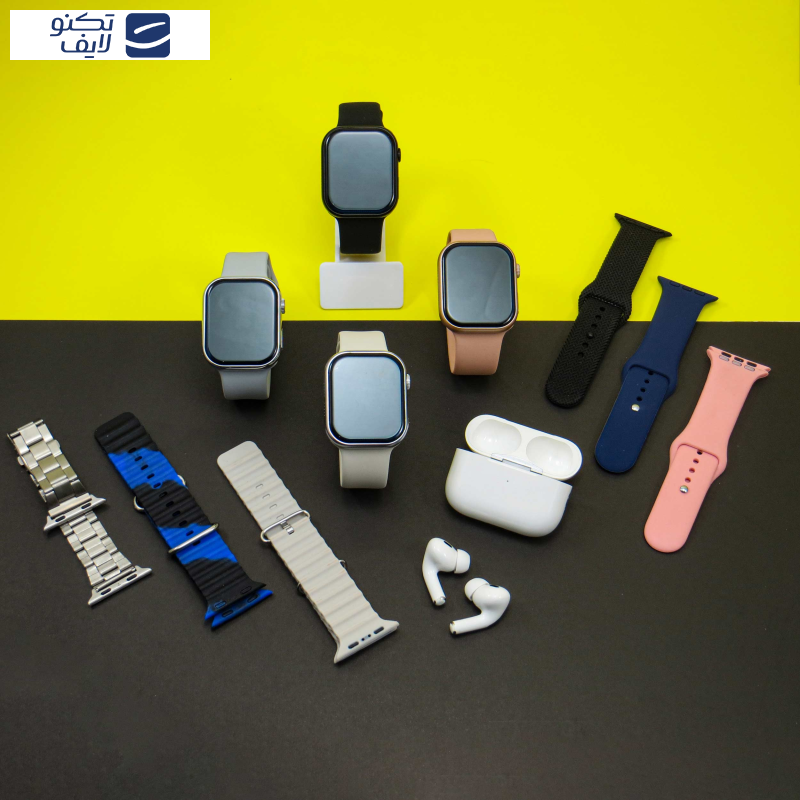 ساعت هوشمند ورنا مدل W46 Max مجموعه هفت بندی به همراه هندزفری ایرپادپرو ساعت هوشمند ورنا مدل W46 Max مجموعه هفت بندی به همراه هندزفری ایرپادپرو