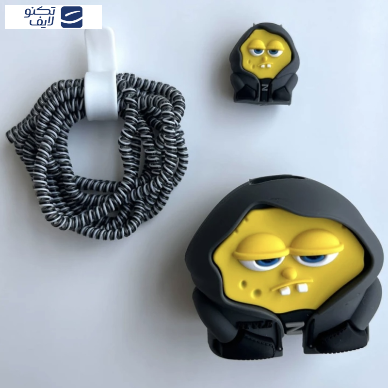 محافظ کابل طرح باب اسفنجی SpongeBob به همراه محافظ شارژر دیواری مجموعه 4 عددی محافظ کابل طرح باب اسفنجی SpongeBob به همراه محافظ شارژر دیواری مجموعه 4 عددی
