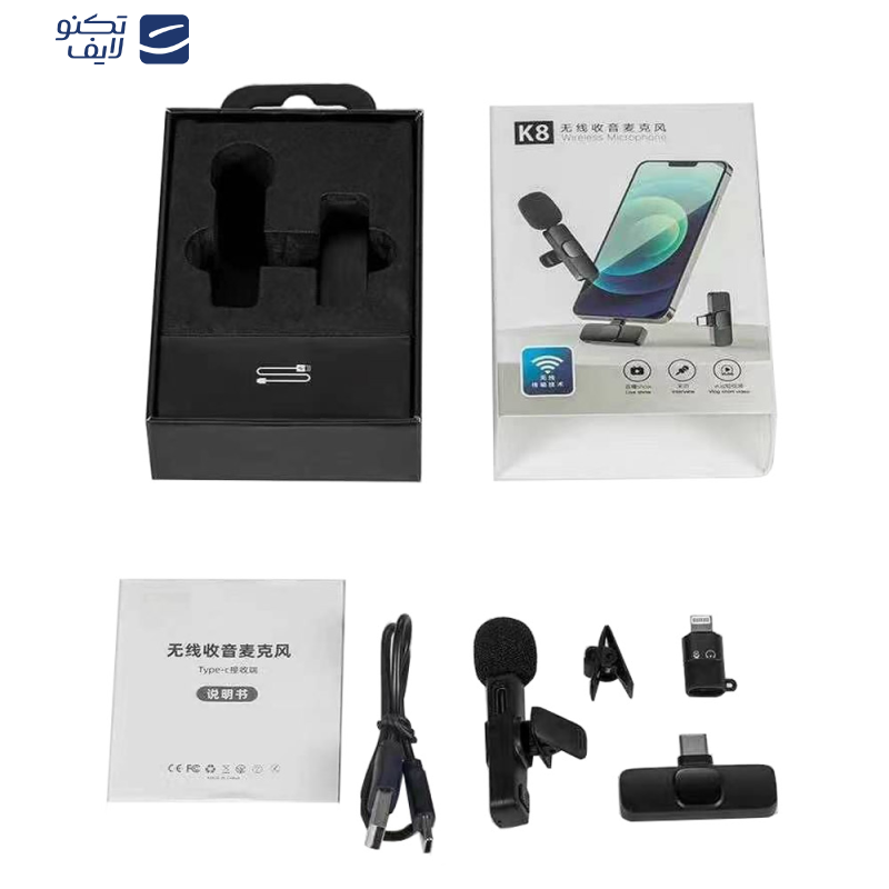 میکروفن یقه ای مدل K8 type-c iPhone میکروفن یقه ای مدل K8 type-c iPhone