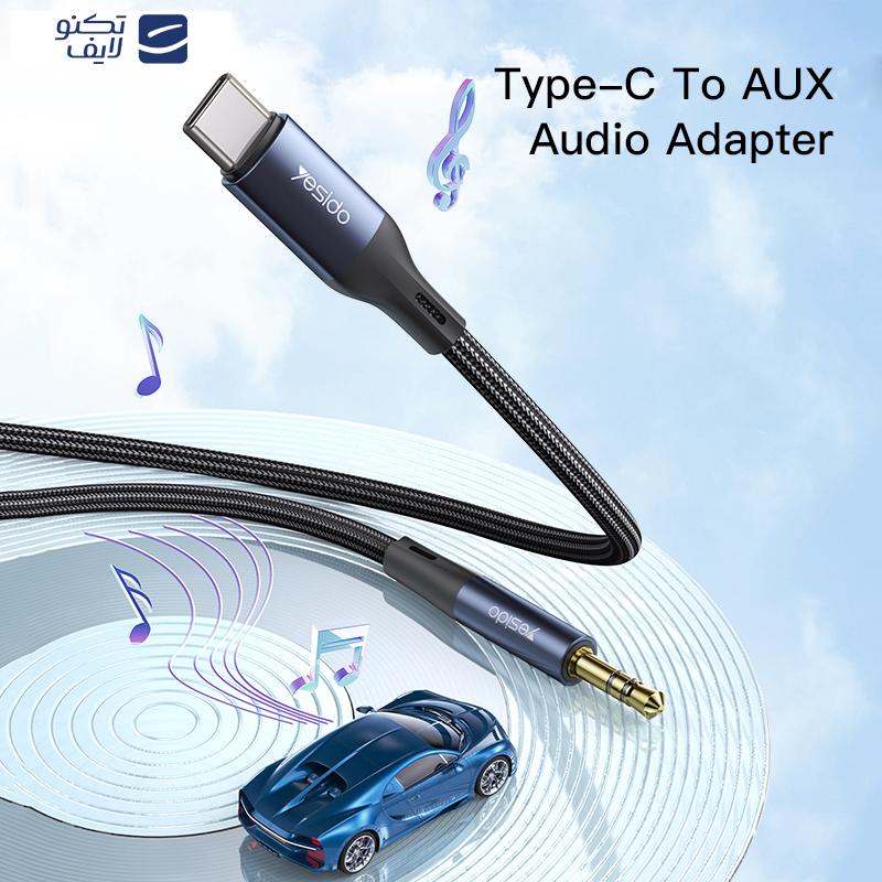 کابل تبدیل USB-C به AUX یسیدو مدل YAU-36 طول 1 متر کابل تبدیل USB-C به AUX یسیدو مدل YAU-36 طول 1 متر