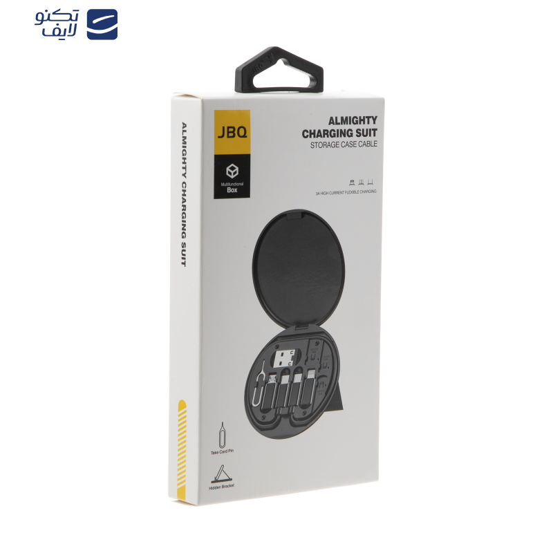 کابل تبدیل USB-C به USB-C / لایتنینگ / USB / micro USB جی بی کیو مدل MAD-01 طول 0.23 متر کابل تبدیل USB-C به USB-C / لایتنینگ / USB / micro USB جی بی کیو مدل MAD-01 طول 0.23 متر