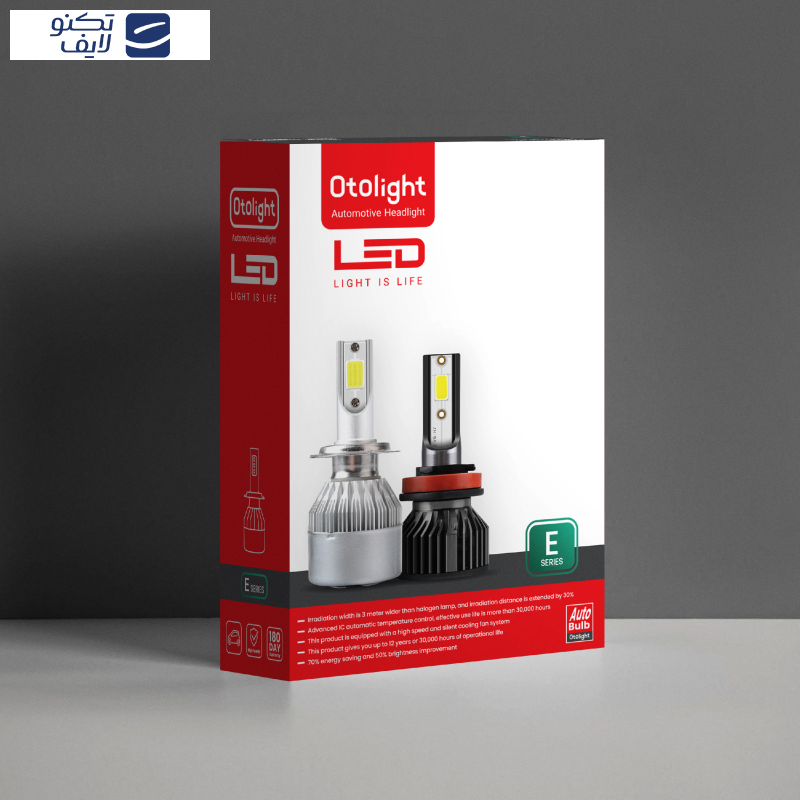 لامپ هدلایت LED اتولایت مدل E2 پایه H3 بسته 2 عددی لامپ هدلایت LED اتولایت مدل E2 پایه H3 بسته 2 عددی