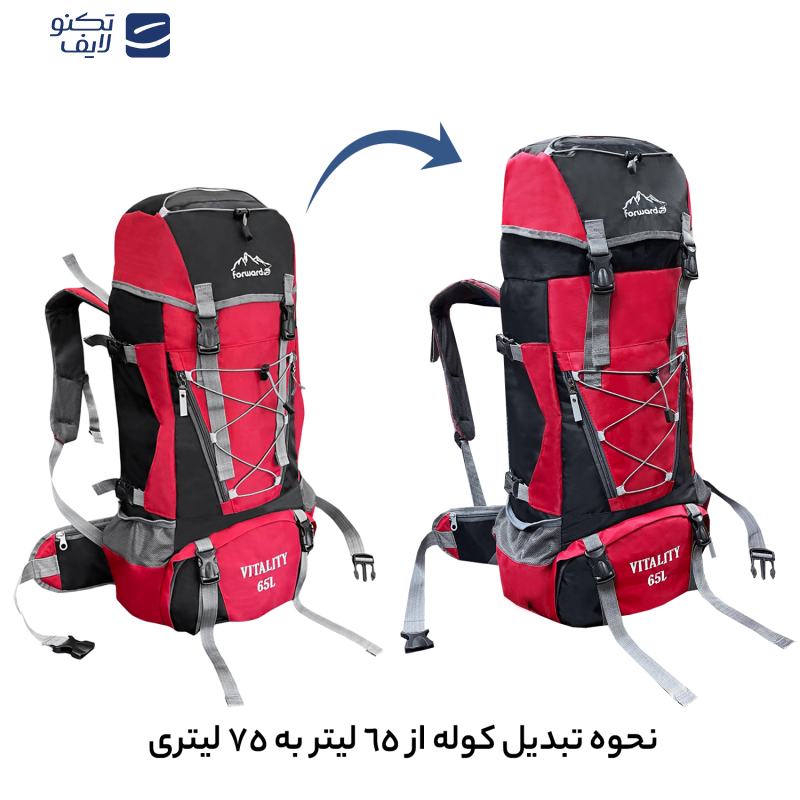 کوله پشتی کوهنوردی 65 لیتری فوروارد مدل FCLT409 کوله پشتی کوهنوردی 65 لیتری فوروارد مدل FCLT409