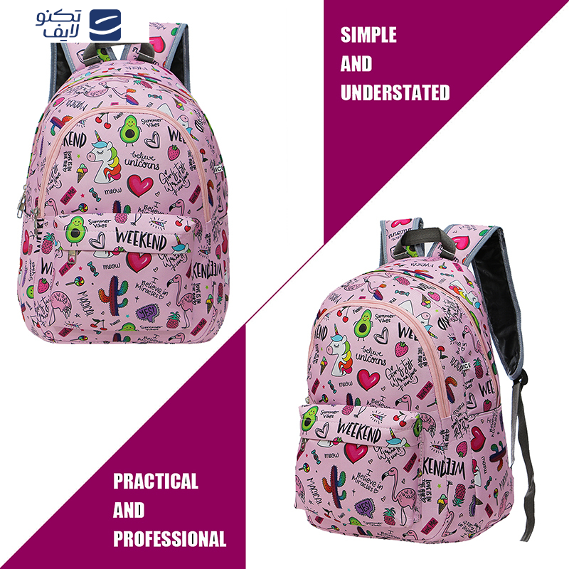 کوله پشتی دخترانه توریث مدل NHH-150003 کوله پشتی دخترانه توریث مدل NHH-150003