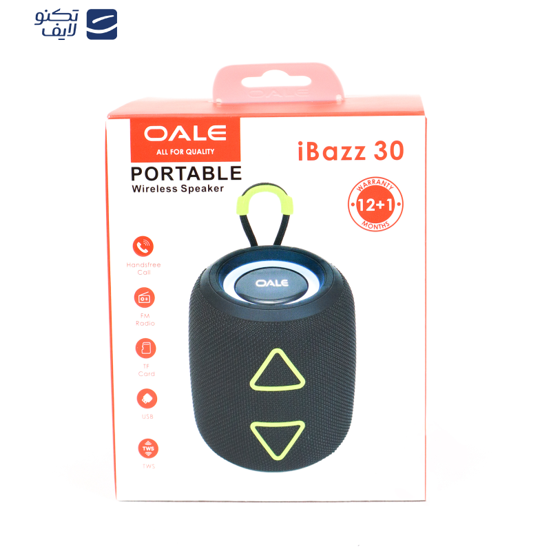 اسپیکر بلوتوثی قابل حمل اوآلی مدل iBazz 30 اسپیکر بلوتوثی قابل حمل اوآلی مدل iBazz 30