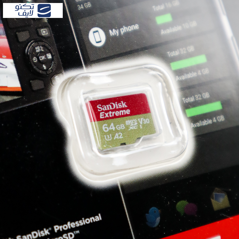 کارت حافظه سن دیسک microSDXC مدل Extreme کلاس A2 استاندارد UHS-I U3 سرعت 170MBps ظرفیت 64 گیگابایت کارت حافظه سن دیسک microSDXC مدل Extreme کلاس A2 استاندارد UHS-I U3 سرعت 170MBps ظرفیت 64 گیگابایت