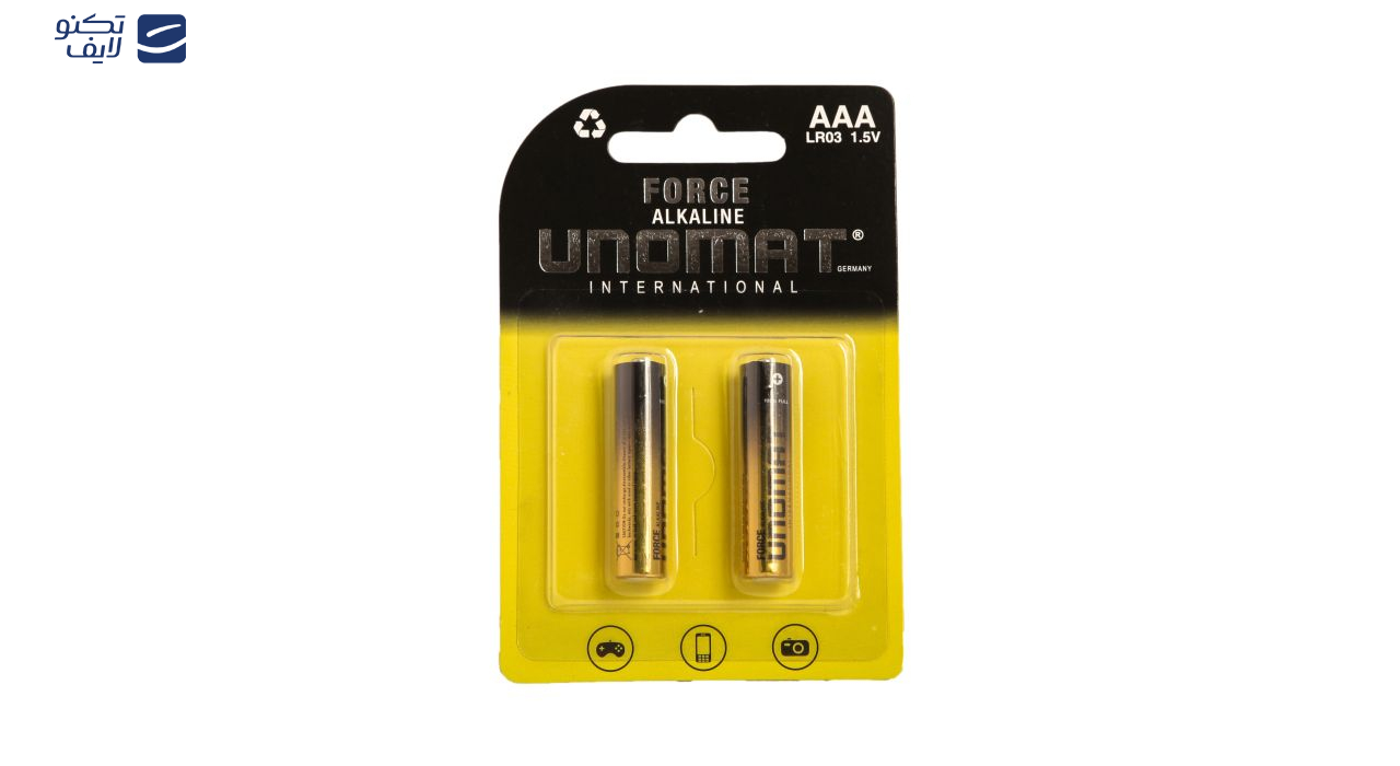 باتری نیم قلمی یونومات مدل Force Alkalaine بسته 2 عددی باتری نیم قلمی یونومات مدل Force Alkalaine بسته 2 عددی