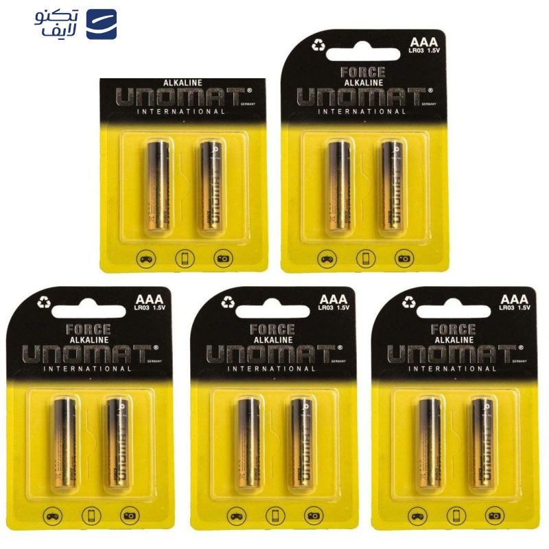 باتری نیم قلمی یونومات مدل Force Alkalaine بسته 10 عددی باتری نیم قلمی یونومات مدل Force Alkalaine بسته 10 عددی