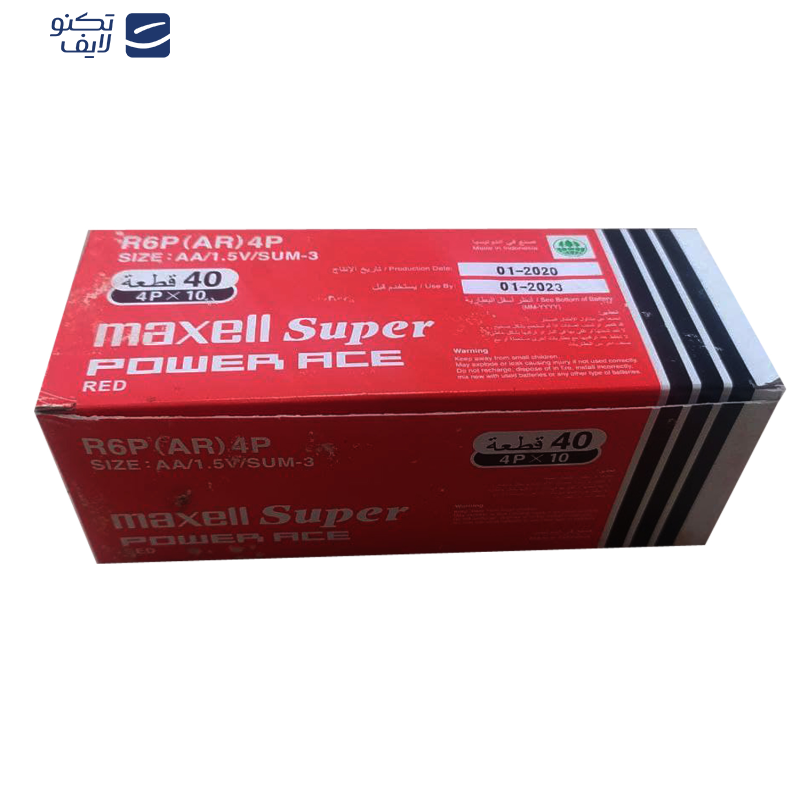 باتری قلمی مکسل مدل super power ace بسته 40 عددی باتری قلمی مکسل مدل super power ace بسته 40 عددی