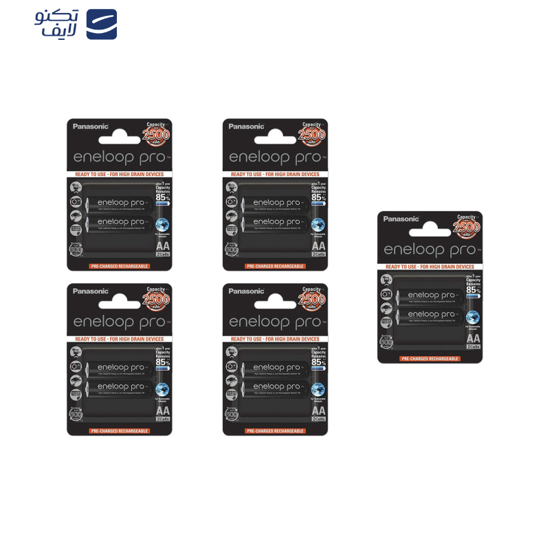 باتری قلمی قابل شارژ پاناسونیک مدل BK-3HCDE بسته 10 عددی