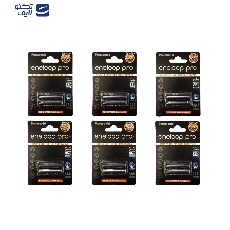 باتری نیم قلمی قابل شارژ پاناسونیک مدل eneloop pro بسته 12 عددی 