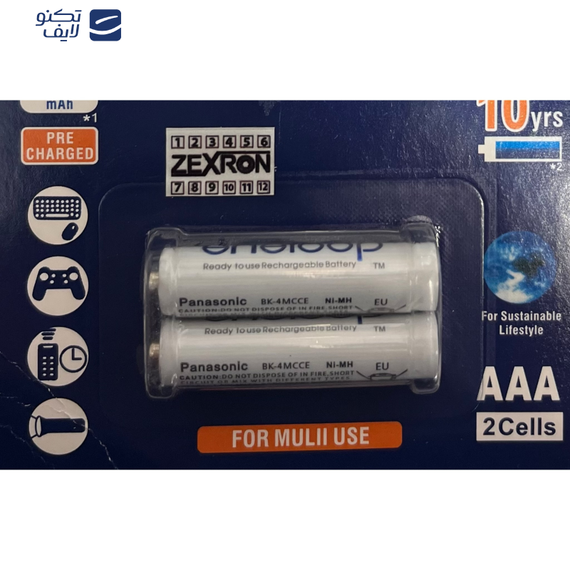 باتری نیم قلمی قابل شارژ مدل انلوپ بسته دو عددی