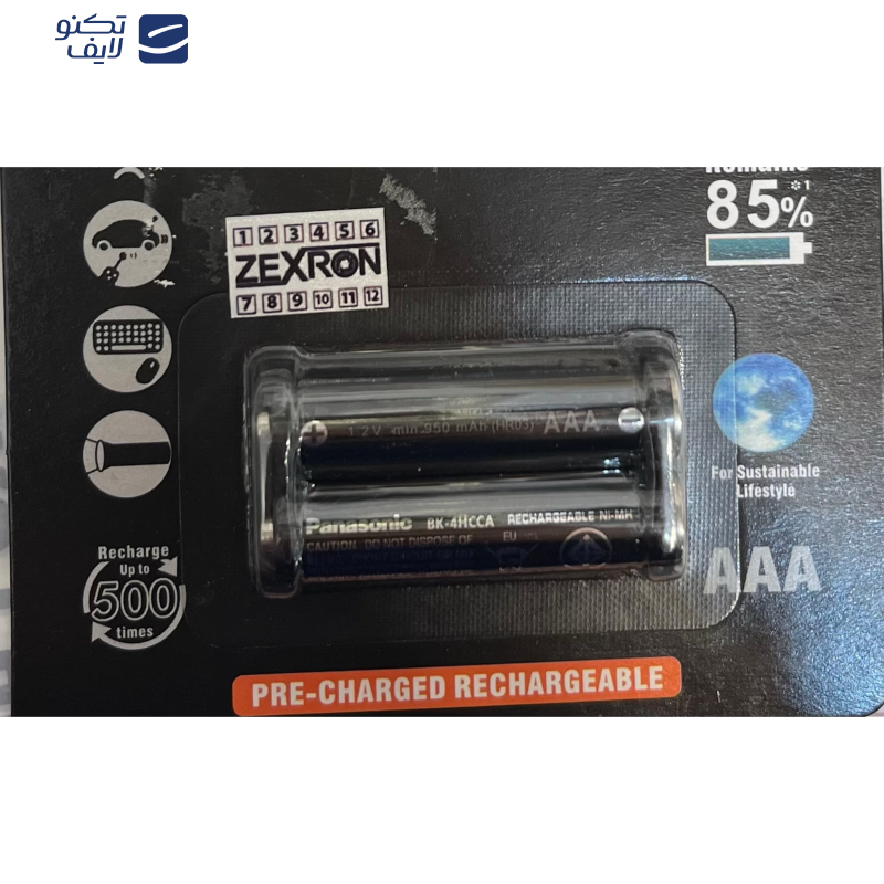 باتری نیم قلمی قابل شارژ پاناسونیک مدل انلوپ بسته دو عددی