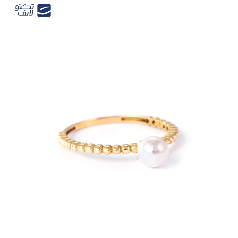 انگشتر طلا 18 عیار زنانه بان گالری مدل مروارید ماریسا