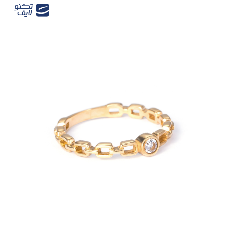 انگشتر طلا 18 عیار زنانه بان گالری مدل تک ژوبین