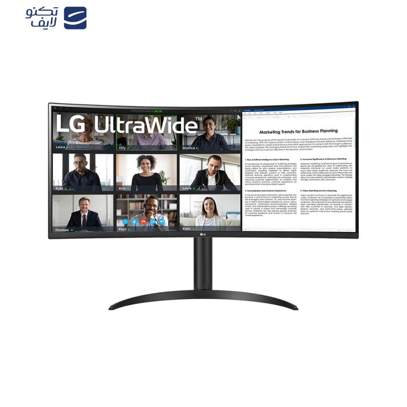 مانیتور خمیده ال جی مدل 34WR55QK-B سایز 34 اینچ مانیتور خمیده ال جی مدل 34WR55QK-B سایز 34 اینچ