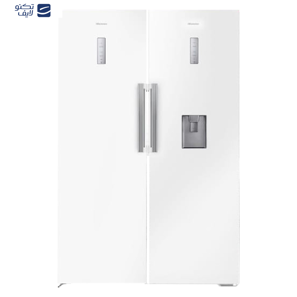 یخچال و فریزر دوقلو 40 فوت هایسنس مدل RS370W/FS270W، دارای نمایشگر و بدون برفک، با ارتفاع 186، پهنای 120 و عمق 67 سانتیمتر، میزان مصرف انرژی A+، دارای 5 طبقه در یخچال و 5 کشو در فریزر، دارای سیستم نوفراست یخچال و فریزر دوقلو 40 فوت هایسنس مدل RS370W/FS270W، دارای نمایشگر و بدون برفک، با ارتفاع 186، پهنای 120 و عمق 67 سانتیمتر، میزان مصرف انرژی A+، دارای 5 طبقه در یخچال و 5 کشو در فریزر، دارای سیستم نوفراست