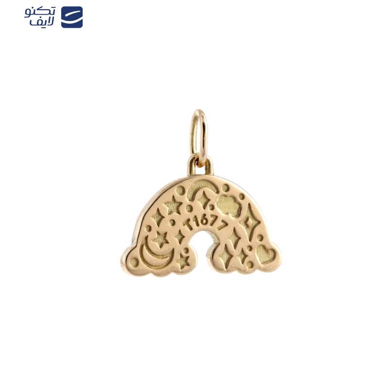 آویز گردنبند طلا 18 عیار زنانه بان گالری مدل رنگین کمان و ابر آویز گردنبند طلا 18 عیار زنانه بان گالری مدل رنگین کمان و ابر