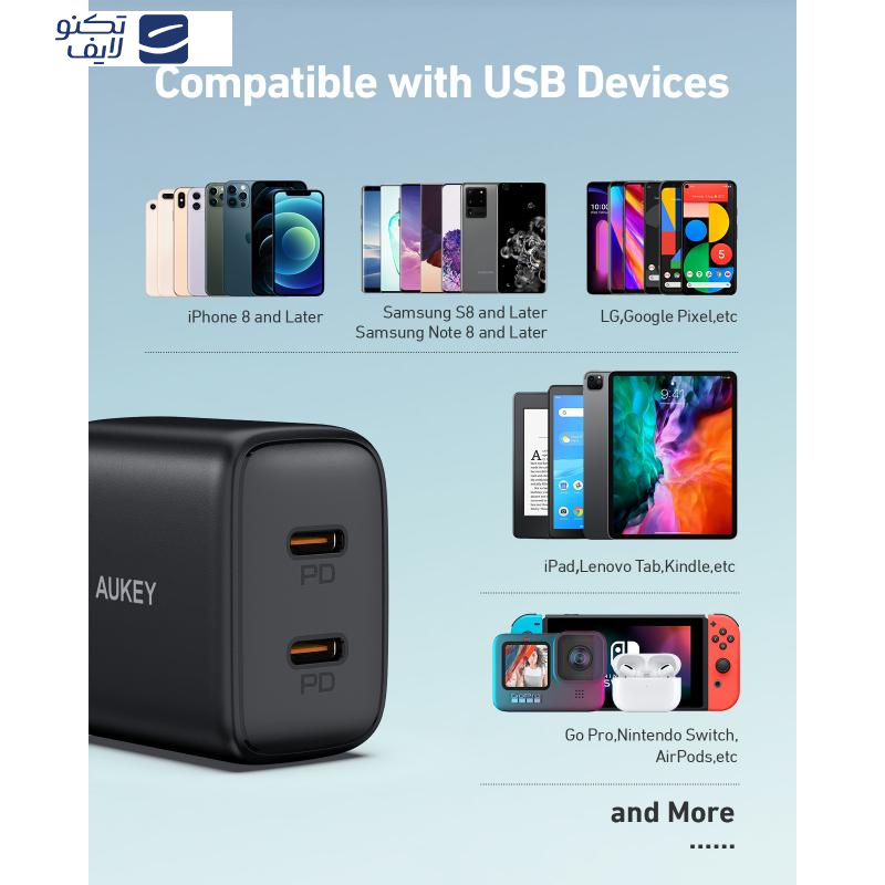 شارژر دیواری 20 وات آکی مدل PA-R1S شارژر دیواری 20 وات آکی مدل PA-R1S